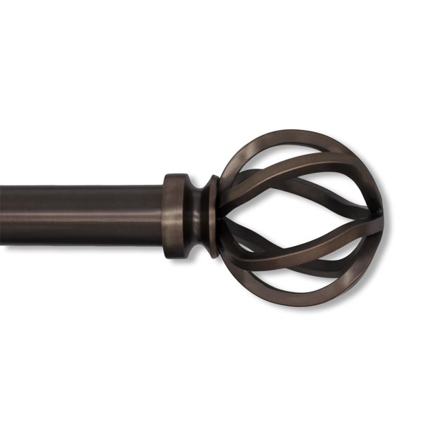 Better Homes & Gardens 1" Plated Oil Rubbed Bronze Cage, 120180", Single Curtain Rod Walmart