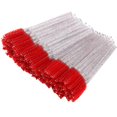 thumbnail image 1 of 100 varillas desechables para rímel, aplicador de rímel, cepillo para cejas, cepillo para extensiones de pestañas, color rojo, 1 of 5
