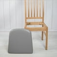 thumbnail image 3 of Serbasic PU Leather Dining Chair Seat Covers Waterproof Bar Stool Slipcovers Stretch Elastic Chair Cushion Cover Protector Wipeable Washable Barstool Seat Pads for Kitchen Home Cafe (14"-18"),1 Pack, 3 of 7