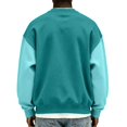 thumbnail image 3 of qafoshin Color Block Crew Neck Sweatshirt for Men, Fashion Classic Regular Fit Soft Raglan Long Sleeve Casual Pullover Tops, 3 of 5