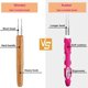 thumbnail image 3 of Dreadlocks Crochet Hook Set with Ergonomic Handle,Interlocking Tool, 3 of 5