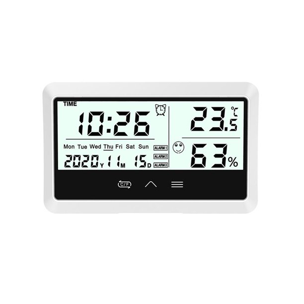 Estación Meteorológica Multifuncional Inalámbrica Termómetro De Interior Monitor De Temperatura Y Humedad Con Pantalla Grande Kearding TO004434-00