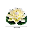 thumbnail image 3 of SIYTUAU White Floating Eva Foam Artificial Lotus Flower With Leaf For Pond Pool Water Lily Decoration Spring Garden Home 7 Inch, 3 of 6