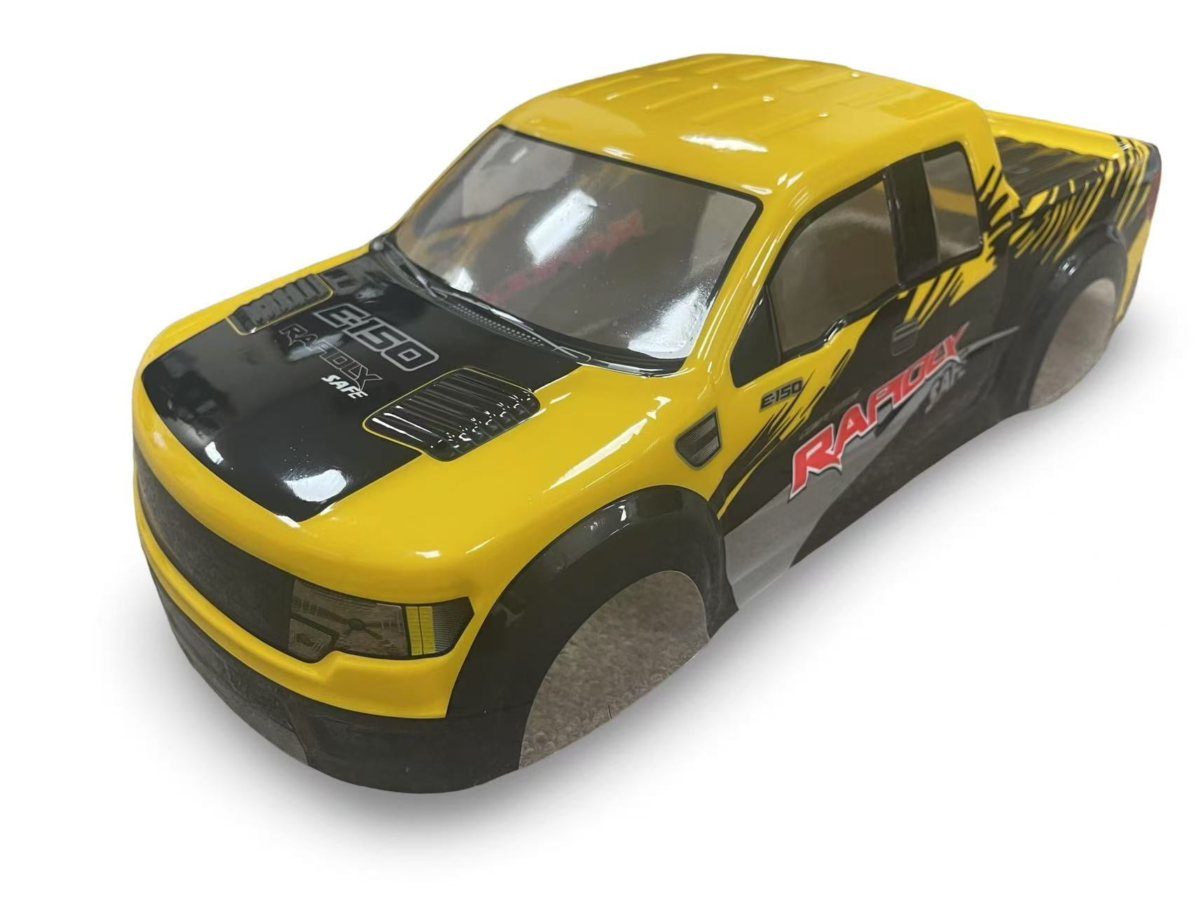 YTZ Outdoor 1/10 Scale RC Painted Drift Racing Touring Onroad Car Body Shell for Pick Up Truck Yellow F150 Style