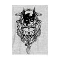 thumbnail image 2 of Batman Bat Mask With Three Skulls Men's Athletic Heather Gray Crew Neck Long Sleeve Graphic Tee-3XL, 2 of 5