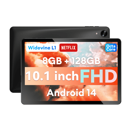 Alphawolf Android 14 Tablet 10 inch, Octa Core 1920 x 1200 Display , 8GB RAM 128GB ROM, 5500mAh, 2025 Latest Electronics Tablets