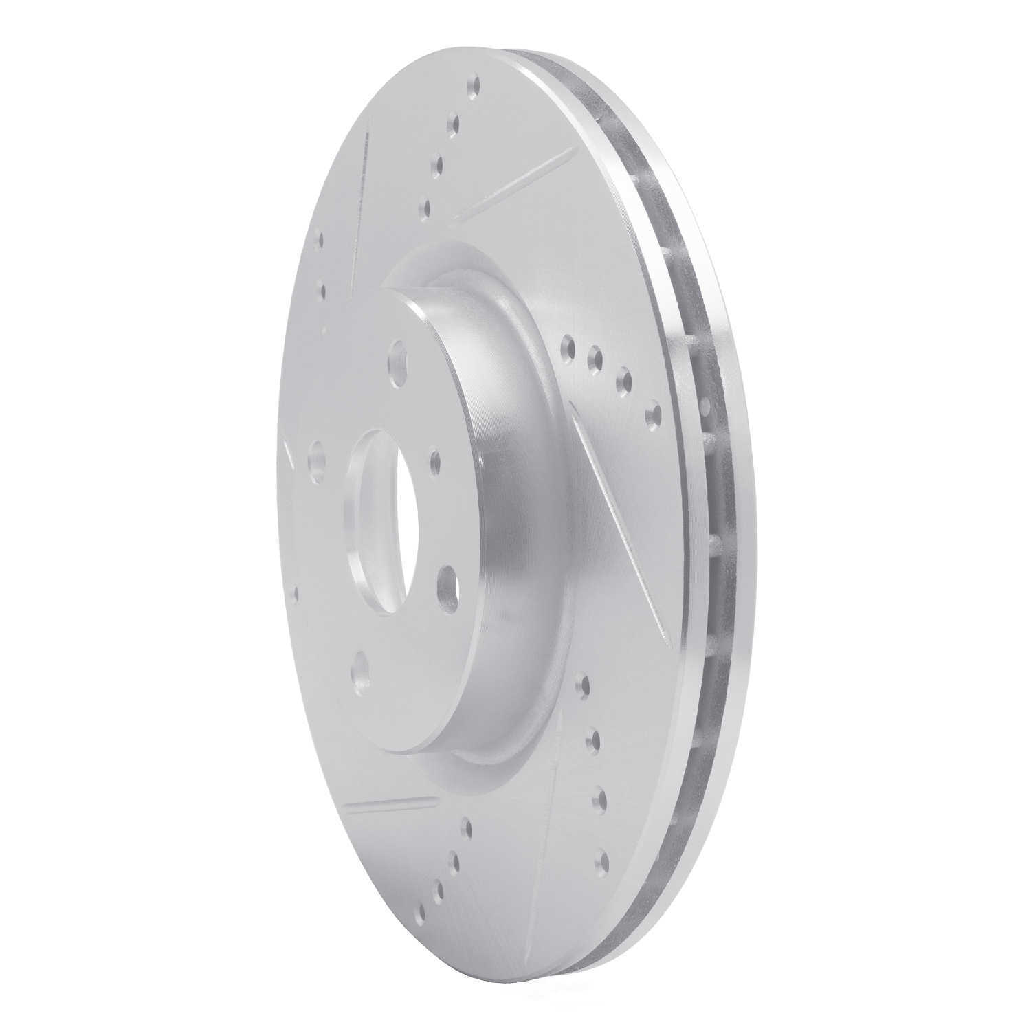 Dynamic Friction Company 631-80073L DFC Brake Rotor - Drilled And Slotted - Silver
