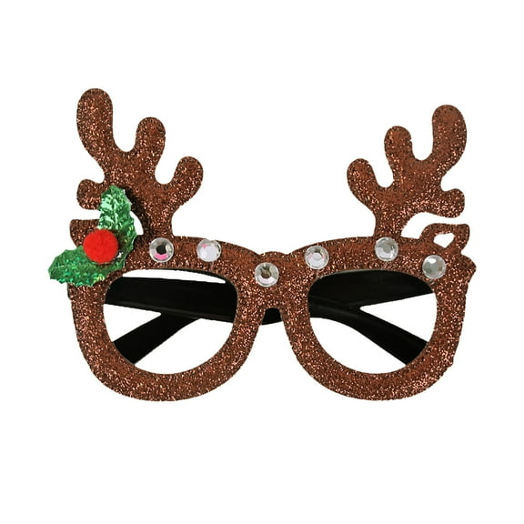 Sparkling Santa Claus Christmas Party Glasses - Festive Photo Accessories for Holiday Dress Up - Perfect Christmas Gifts