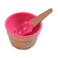 thumbnail image 3 of Dessert Bowl, Serving Cup, Plastic Sundae Bowls and Spoons Set with Stackable Space Saving Design for Adult Yogurt Party Favors Tableware, 3 of 5