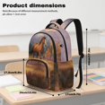 thumbnail image 7 of Tutolipy Horse Meadow Print Kids' School Backpack for Girls Boys, Large Capacity Bookbag Elementary School Middle School High School with Spacious Lightweight, 7 of 7
