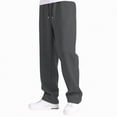 thumbnail image 2 of TAmten Boy Pants Size 10-12 Boys Baggy Sweatpants Open Bottom Straight Wide Leg Athletic Joggers Casual Drawstring Elastic Waist Sweat Pants with Pockets(Dark Gray,9-10 Years), 2 of 5