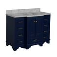 thumbnail image 3 of Nantucket 48" Bathroom Vanity with Royal Blue Cabinet and Carrara Marble Top, 3 of 6