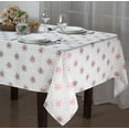 thumbnail image 2 of Kashi Home Holiday Decorative Twinkle Collection Tablecloth, Beautiful Shining Snowflake Design for Holidays Gathering, Buffet Table, Parties - 70" Round, Red, 2 of 3