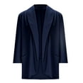 thumbnail image 6 of SHTXOZHI Blazers for Women 3/4 Sleeve Open Front Casual Business Work Office Suit Jackets, 6 of 8