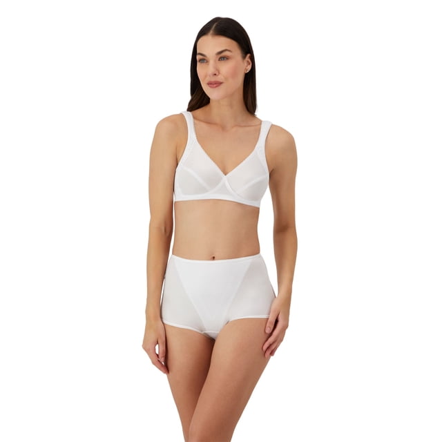 Brasier Clásico para Mujer Criss Cross - PLAYTEX - Sin Varillas - Levanta y Separa Busto - Tirantes Acojinados - Modelo 5092 - Estilo Comfort -Color Blanco - Talla 40B