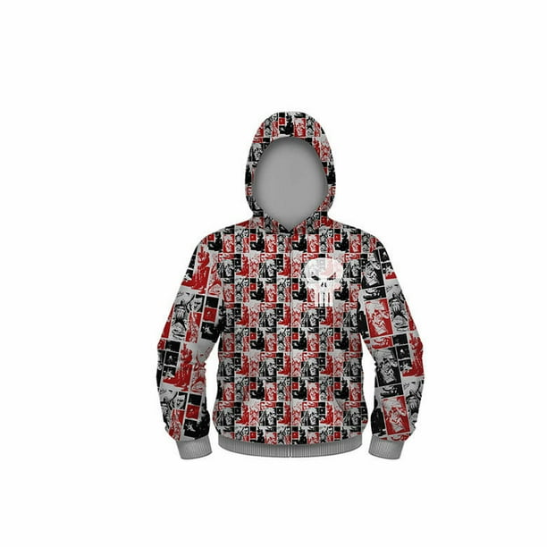 Marvel The Punisher Portraits Zip Up Hoodie Sweatshirt M Walmart