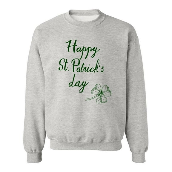 St. Patrick's Day Clover Sweatshirt Men -Image by Shutterstock, Male Medium