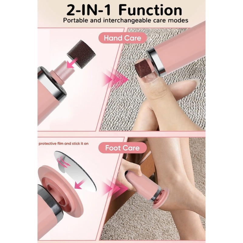 Electric Foot File Callus Remover USB Charging Ergonomic Handle ABS Texture