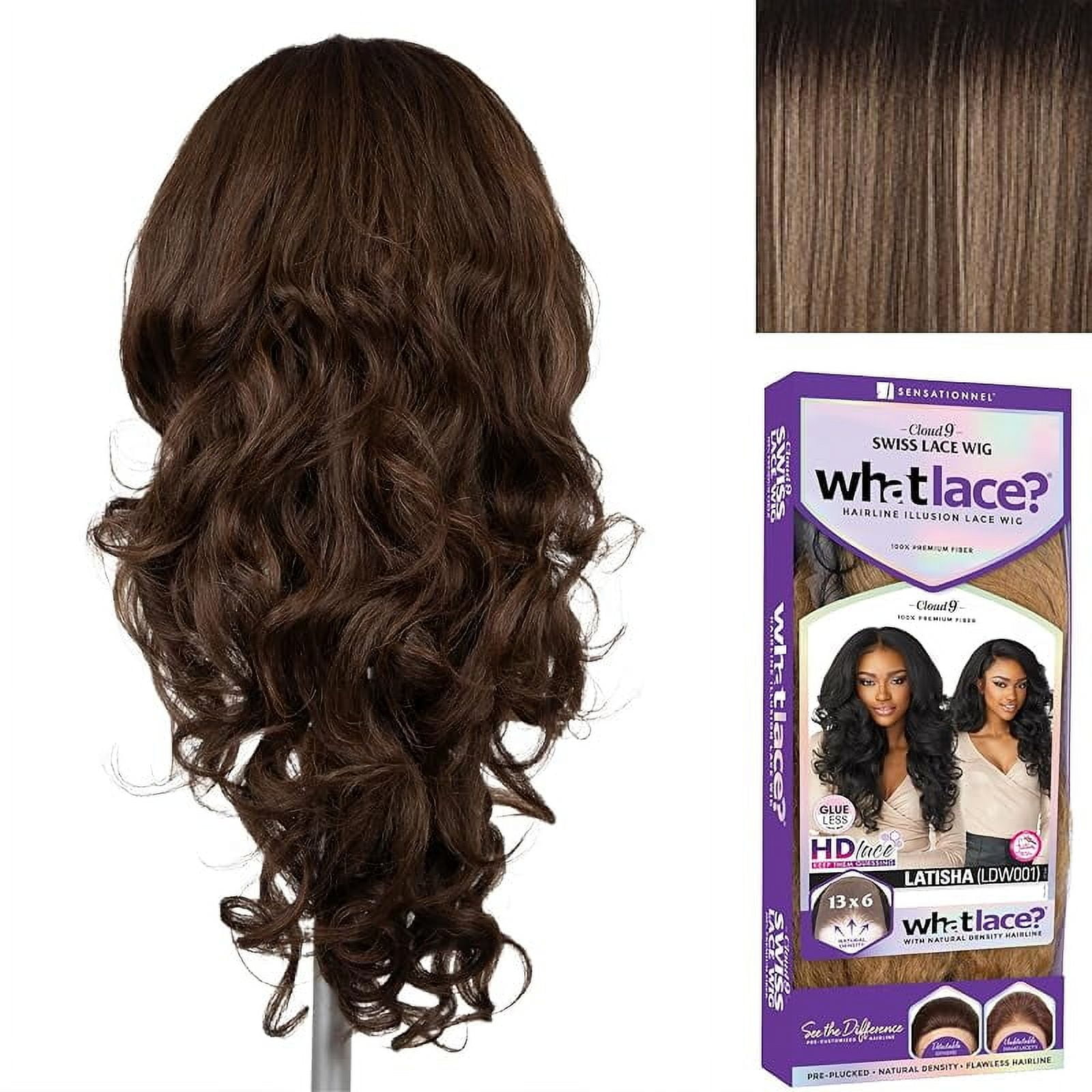 Sensationnel What lace 13x6 Wigs - latisha lacefrontal hand tied glueless synthetic with natural density preplucked hairline (FLAMBOYAGEAUBURN)