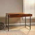 thumbnail image 5 of Acacia Wood Desk with Metal Legs and Drawers, 44 inch Wide Desk for Home Office, Industrial Storage Desk for Computer, Writing, Studying, 5 of 9