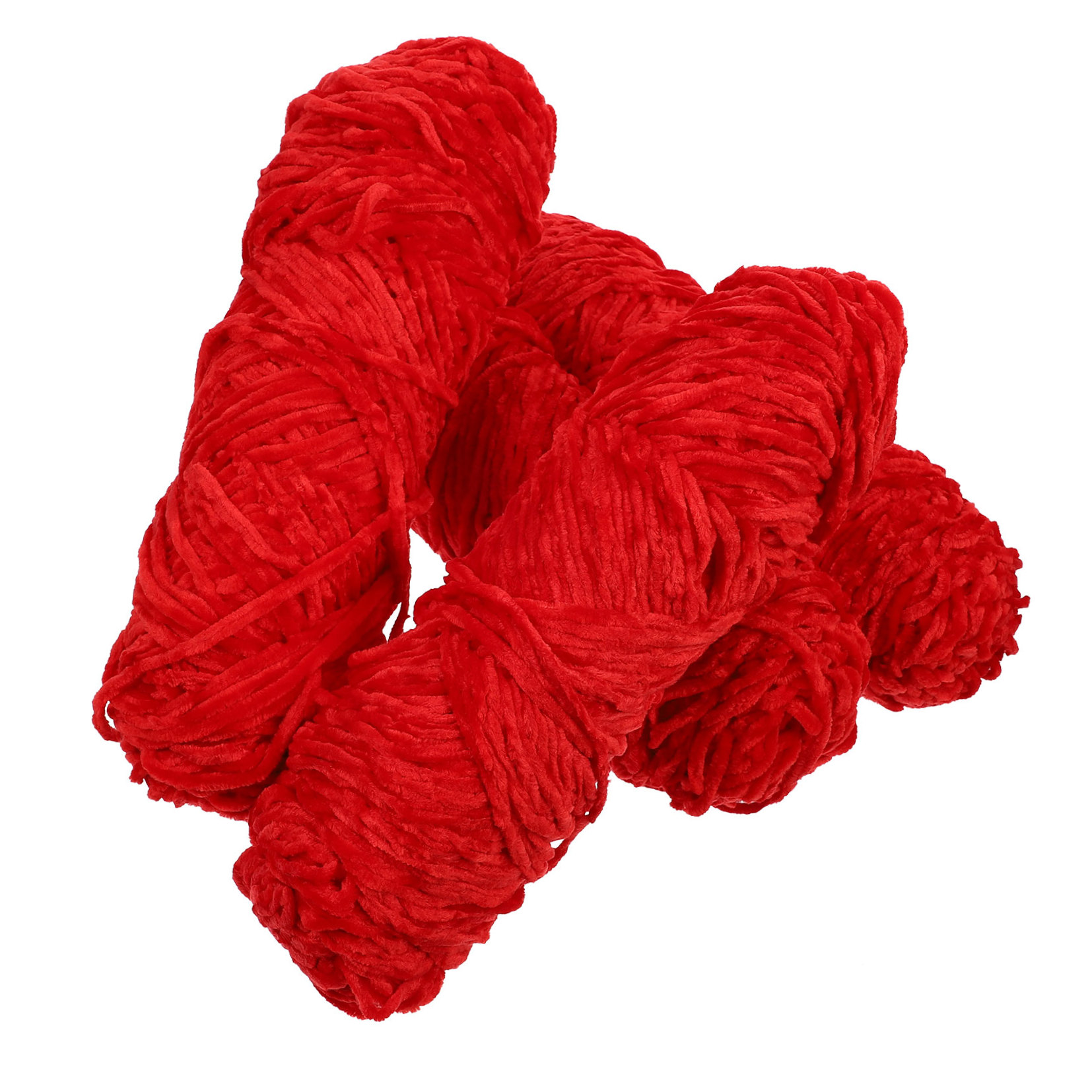 OUNONA Chenille Fiber Yarn 4Pcs Chenille Velvet Knitting Supplies for Women Craft Projects