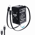thumbnail image 1 of Cargador GaN 4 en 1 Negro 120W con Cables Retráctiles, Accesorio para Ver el Mundial, Portátil para iPhone Samsung, 1 of 7