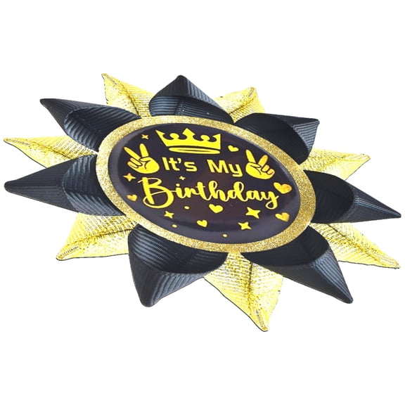 Birthday Party Button Pins Grosgrain Ribbon Badges with Clasps for Adults Celebration