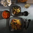 thumbnail image 5 of Gibson Soho Lounge Square 16-Piece Dinnerware Set - Eclipse, 5 of 6