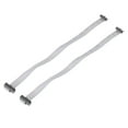 thumbnail image 1 of Cable plano de conector dual hembra de 2.54 mm de paso IDC de 10 a 16 pines de 30 cm 11.8" gris 2 piezas, 1 of 5