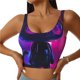 thumbnail image 1 of Balery Neon Toy Cat Reflections Sujetadores deportivos con espalda cruzada para mujer, acolchados, sin costuras, de alto impacto, ideales para yoga, gimnasio, entrenamiento y fitness.-Large, 1 of 8
