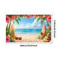 thumbnail image 3 of Colorful Design Beach Party Decorative Surfboard Banner Tiki Mask Hawaiian Theme for Luau Party Summer Event Beach Gathering, 3 of 8