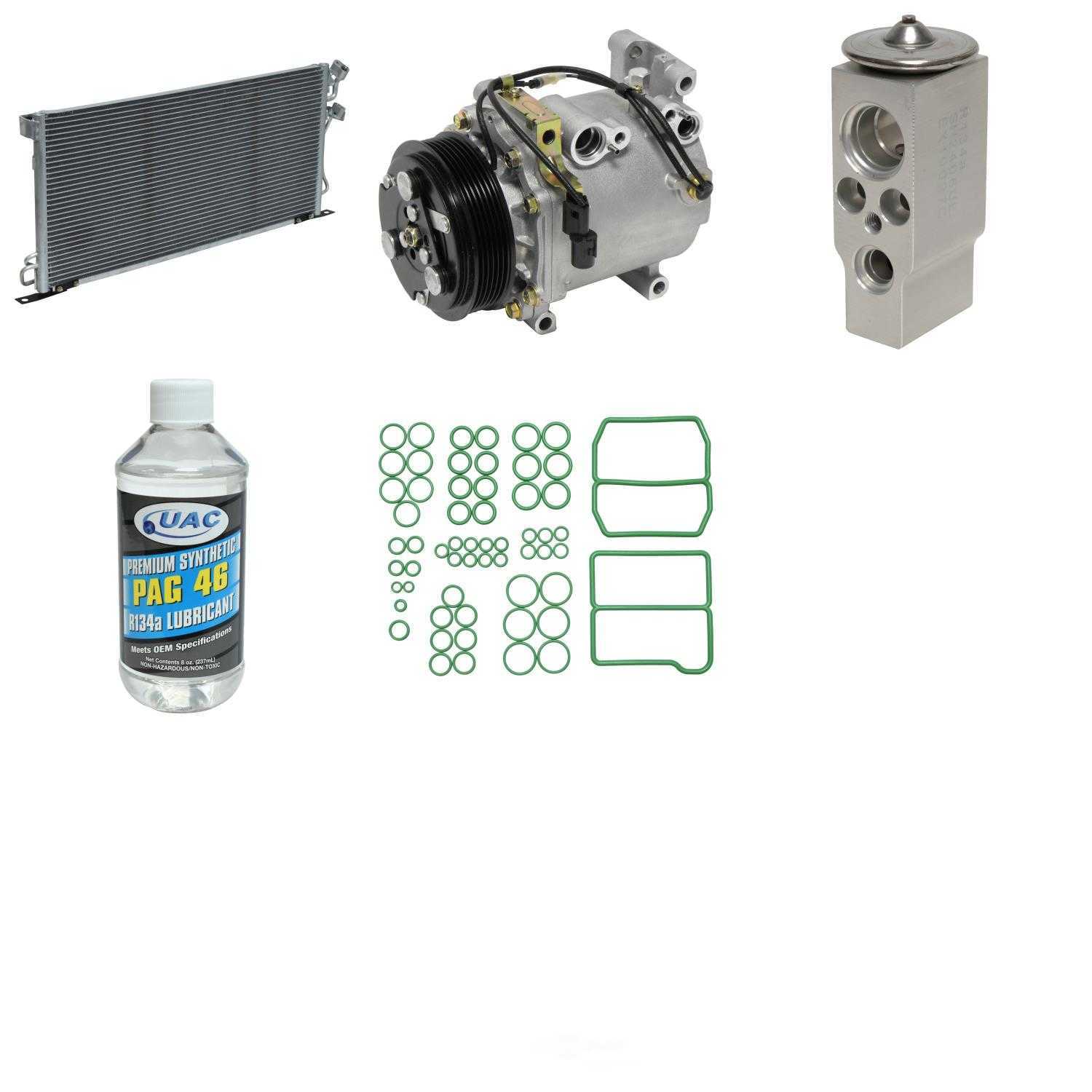 A/C Compressor and Component Kit -- Compressor-Condenser Replacement Kit Fits select: 2003 MITSUBISHI LANCER EVOLUTION