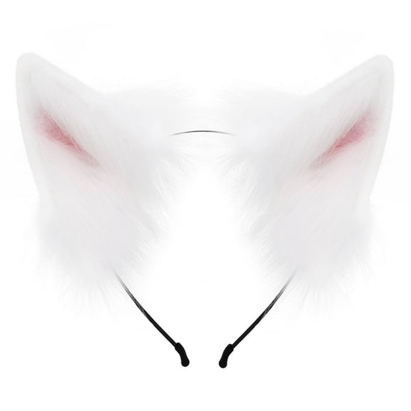 FUYPSE 2026 New Arrivals Fox Long Fur Ears Hair Headwear, 2026 Fox Faux Fur Ears Headbands Party Hair Accessories Headpiece