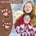 thumbnail image 4 of Guantes de pata de gato Guantes sin dedos de pata de gato de felpa duradera (café claro) Tmvgtek Para estrenar, 4 of 9