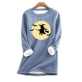 thumbnail image 1 of Chandail en Molleton Surdimensionné pour Femmes Mode Décontractée Manches Longues Col Rond Blouses & Chemises Chandails en Molleton en Liquidation, 1 of 3