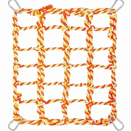 New Creative Pet Hamster Squirrel Parrot Colorful Hand Woven Hook Climbing Net Home Parrot Toy Hammock Net Small Pet Supplies