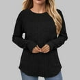 thumbnail image 2 of Futezty Women Sweatshirt Womens Plus Size Tops Crewneck Long Sleeve Shirts Loose Tunic Tops Curved Hem Fall Pullover Loose Fit Dressy Crew Neck Pullover Basic Sweaters For Women Tunic For Women, 2 of 6