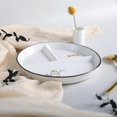 thumbnail image 3 of HAHDAXIA 1 PCS Ceramic Portion Control Plate Divided Dish for Healthy Eating and Weight Loss Divided Dessert Plate Salad Plate Dinner Plate-8 Inch-Cat and Birds, 3 of 7