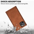 thumbnail image 5 of Dteck Case for iPhone 13 Pro 6.1-inch,Retro Magnetic Leather Wallet Zipper Card Holder Pocket Flip Wrist Strap+Shoulder Strap Crossbag Cover for iPhone 13 Pro,Brown, 5 of 8