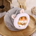 thumbnail image 2 of Balacoo Hamster Cotton Nest Erizo Cómoda cama para dormir Invierno Cálido nido para mascotas Saco de dormir Suministros para mascotas (gris claro), 2 of 7