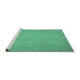 thumbnail image 2 of Ahgly Company Machine Washable Indoor Round Abstract Turquoise Blue Modern Area Rugs, 6' Round, 2 of 4