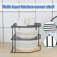 thumbnail image 2 of 3-Tier Cabinet Corner Shelf Multipurpose Organization Rack for Cups Dishes Cupboard Pantry New, 2 of 4
