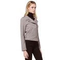 thumbnail image 3 of FashionOutfit Women's Casual Lightweight Woven Zip Up Moto Biker Jacket, 3 of 5