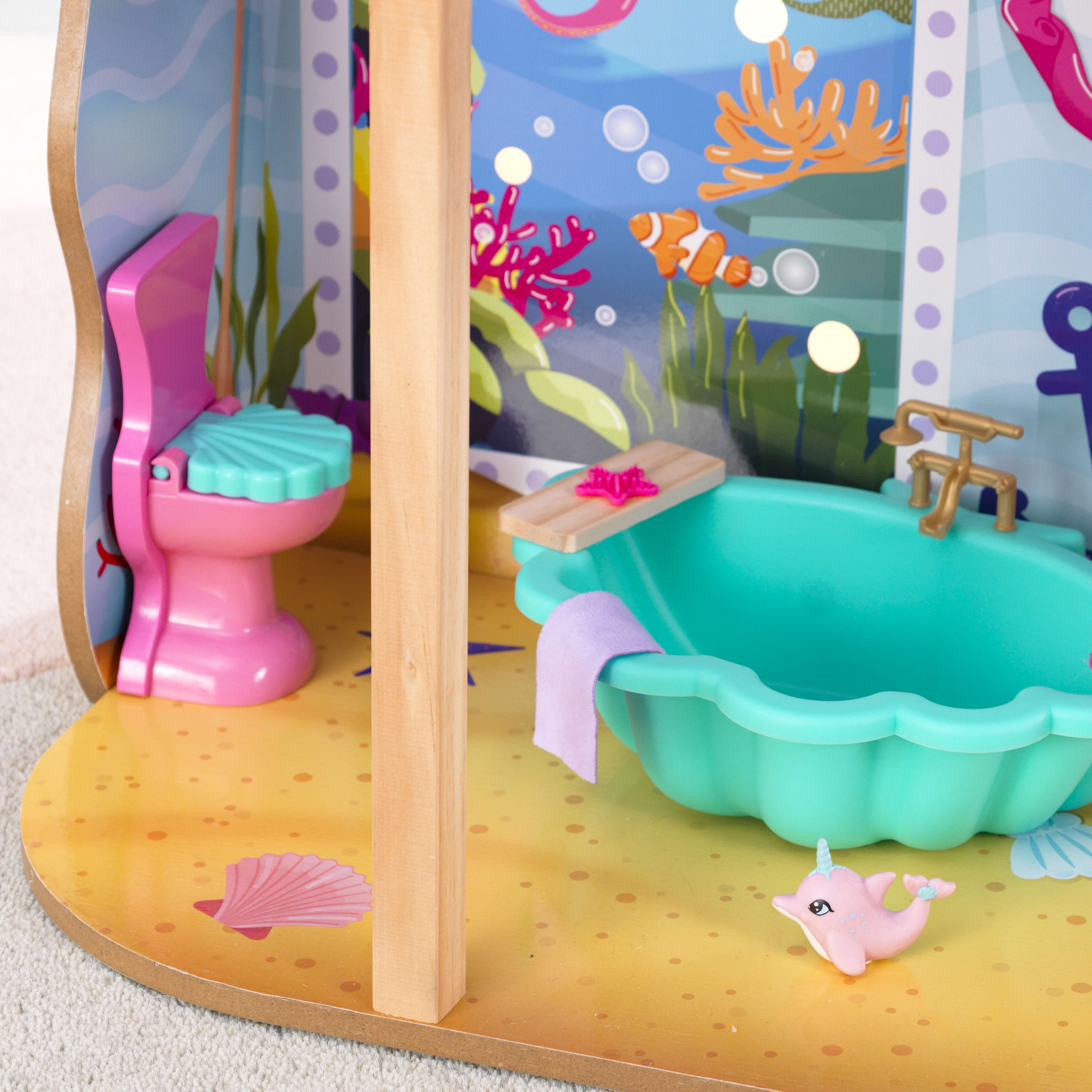 KidKraft Rainbow Dreamers Seashell Bathroom Dollhouse Furniture, 8 Pieces - image 5 of 8