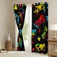 thumbnail image 3 of Manfei Graffiti Game Console Curtains Pack of 2 (42x84 Each) for Boys, Watercolor Splash Curtains Blackout, Gamer Gaming Living Room Curtains, Luxury Room Decor, 3 of 6