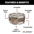 thumbnail image 3 of Lippert 2021150642 Portable Pet Playpen - Large & Extra Large, 3 of 8