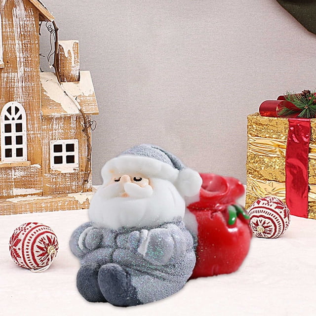 Adornos navideños Fiudx Papá Noel minifiguras estatuas de nieve estilo mixto