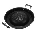 thumbnail image 1 of Thai Korean BBQ Grill Pan, 2 in 1 Even Heating Hot Pot Grill Charcoal Pan Iron Barbecue Tray for Shabu Vegetable Egg Pork, 1 of 7