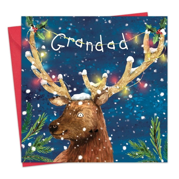 Twizler Grandad Christmas Card - Grandfather Happy Xmas Card - Merry Christmas Card for Grandpa