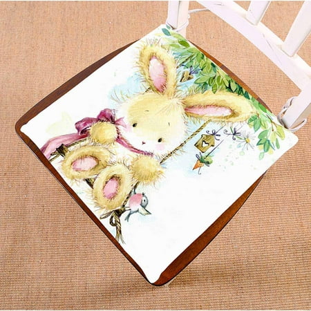 

PKQWTM cute Cartoon rabbit Chair Pads Chair Mat Seat Cushion Chair Cushion Floor Cushion Size 20x20 inches